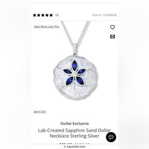 Kay Saphire Sand Dollar Necklace